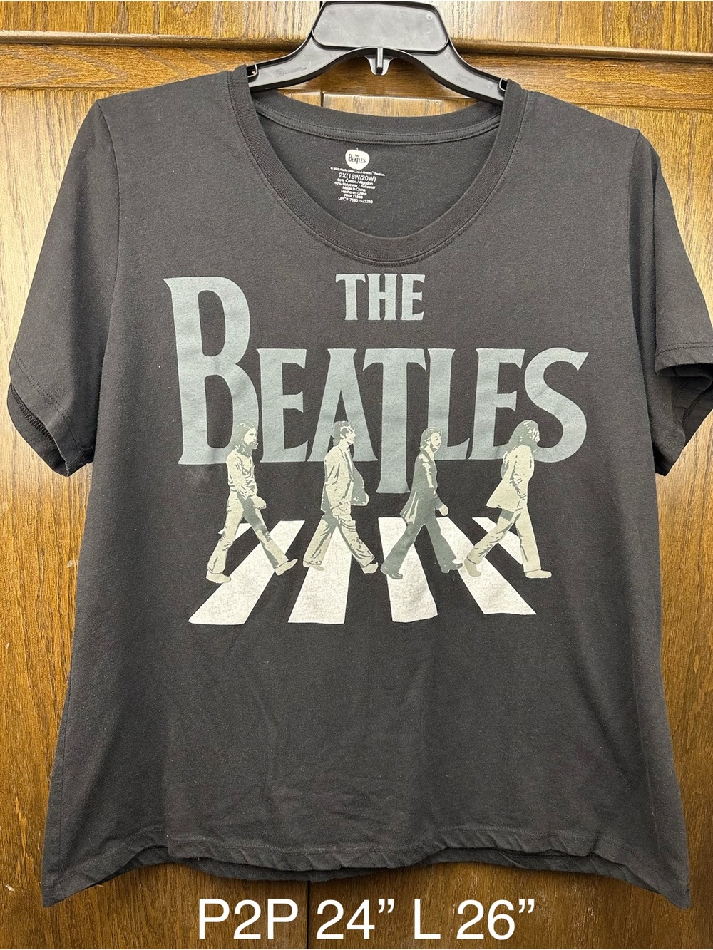 The Beatles Black Tee with Grey Abbey Road Graphic